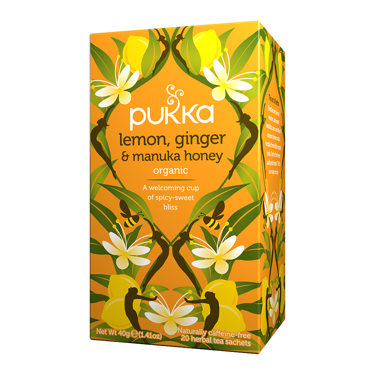 Pukka Lemon Ginger og manuka honey brev te