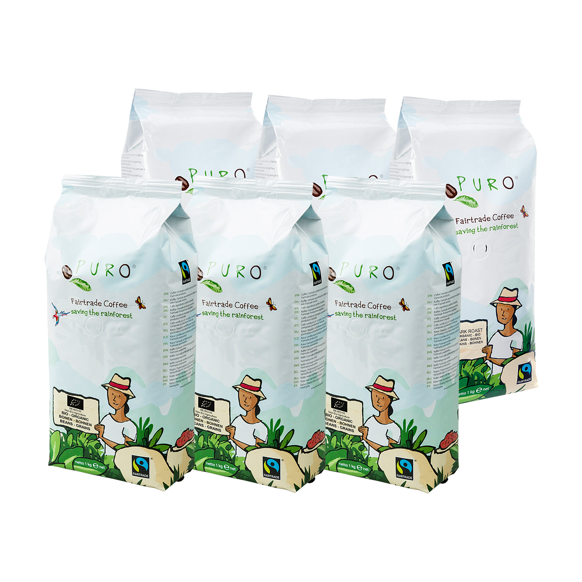 Puro Organic kaffe smagskasse 6 kg.