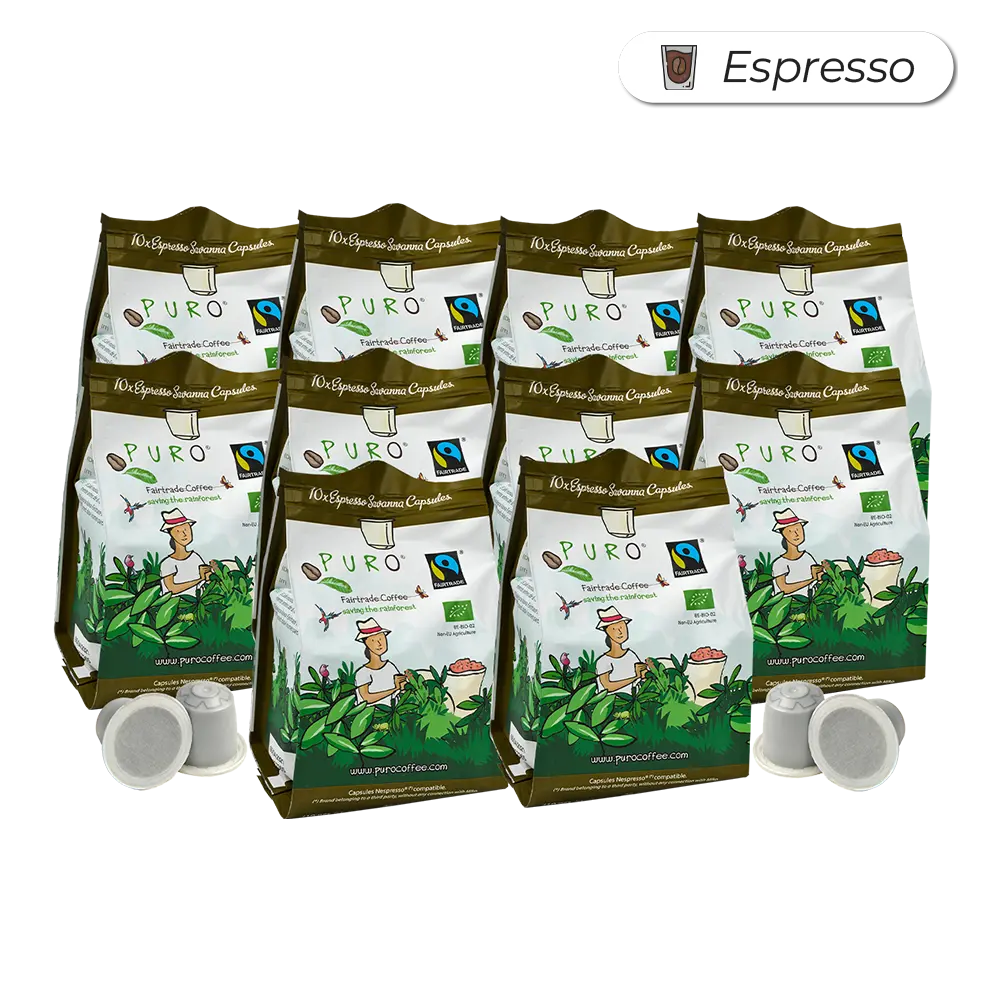Puro Savanna 100 stk. Espresso kaffe kapsler