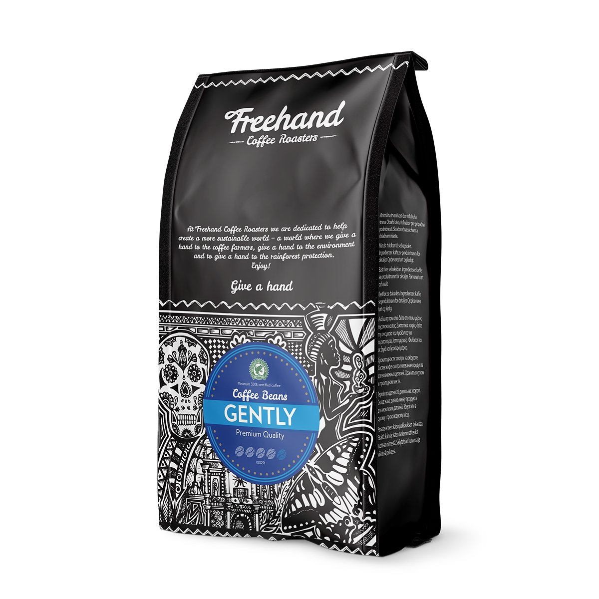 Pose med Freehand Gently kaffebønner