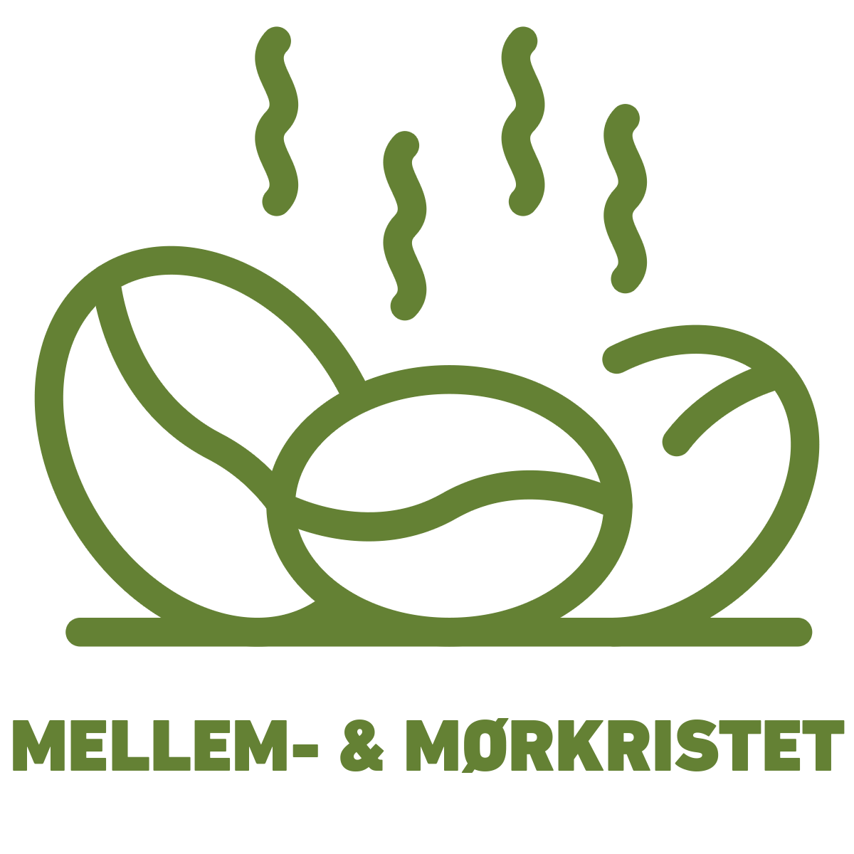 mellem og mørkristet