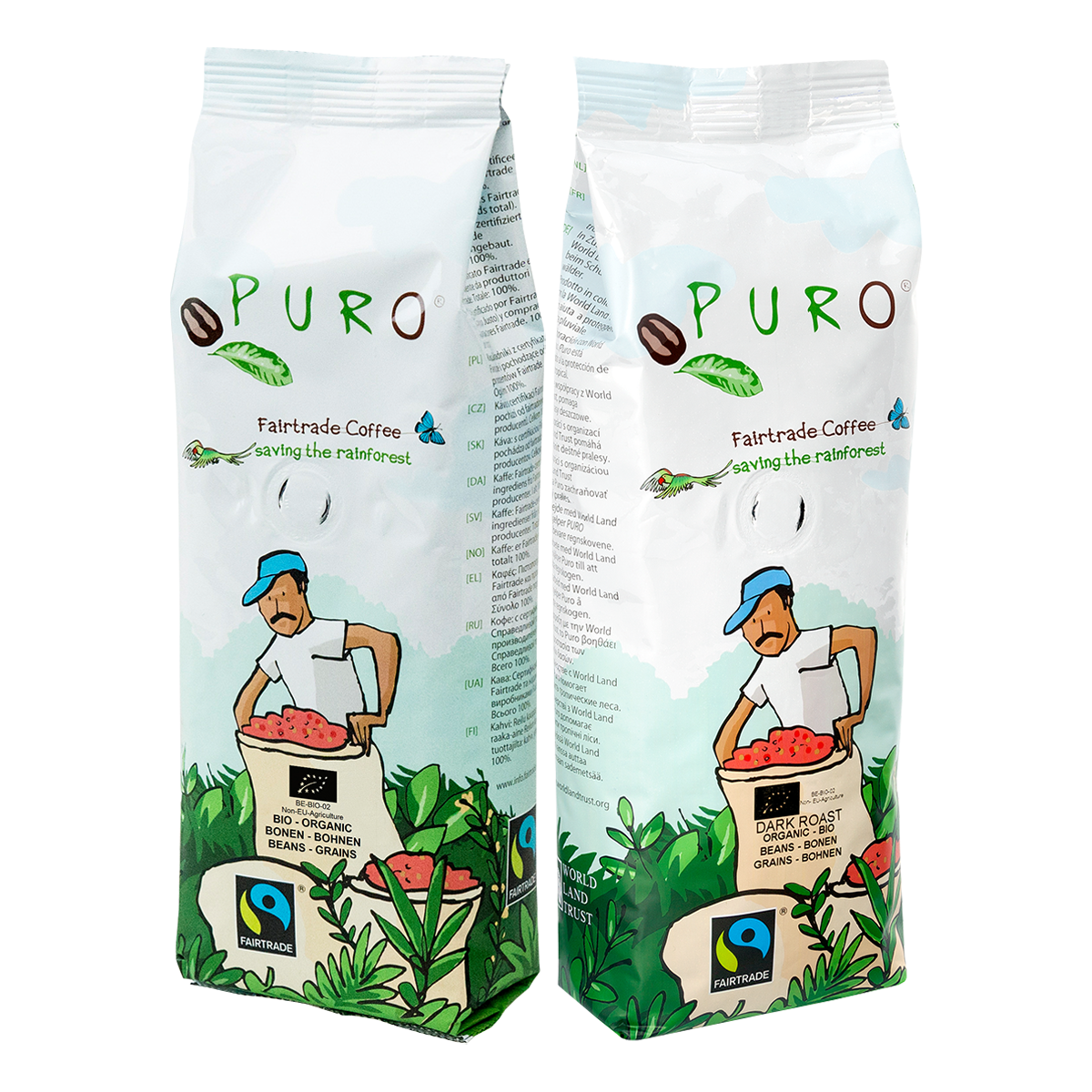 Puro 500 grams kaffebønner - smagskasse