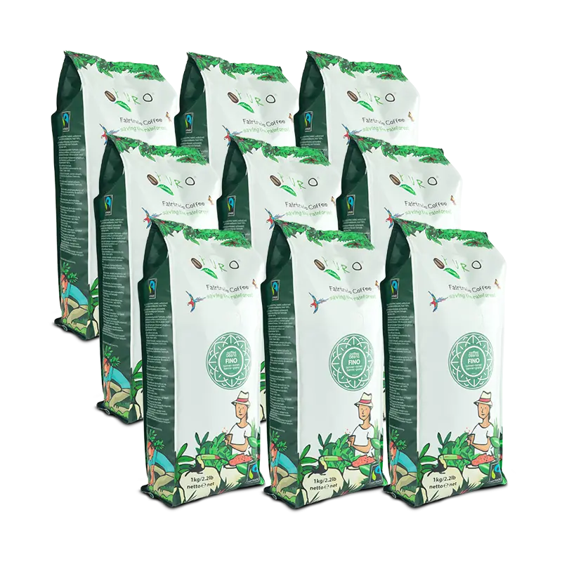 Puro Fino Kaffebønner smagskasse 9 kg.