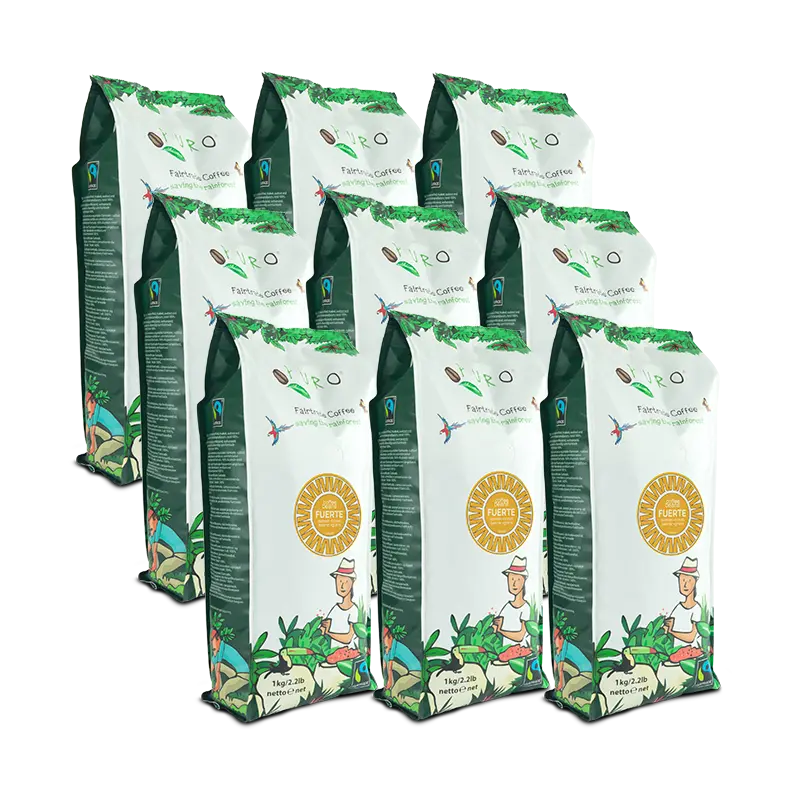 Puro Fuerte Kaffebønner smagskasse 9 kg.