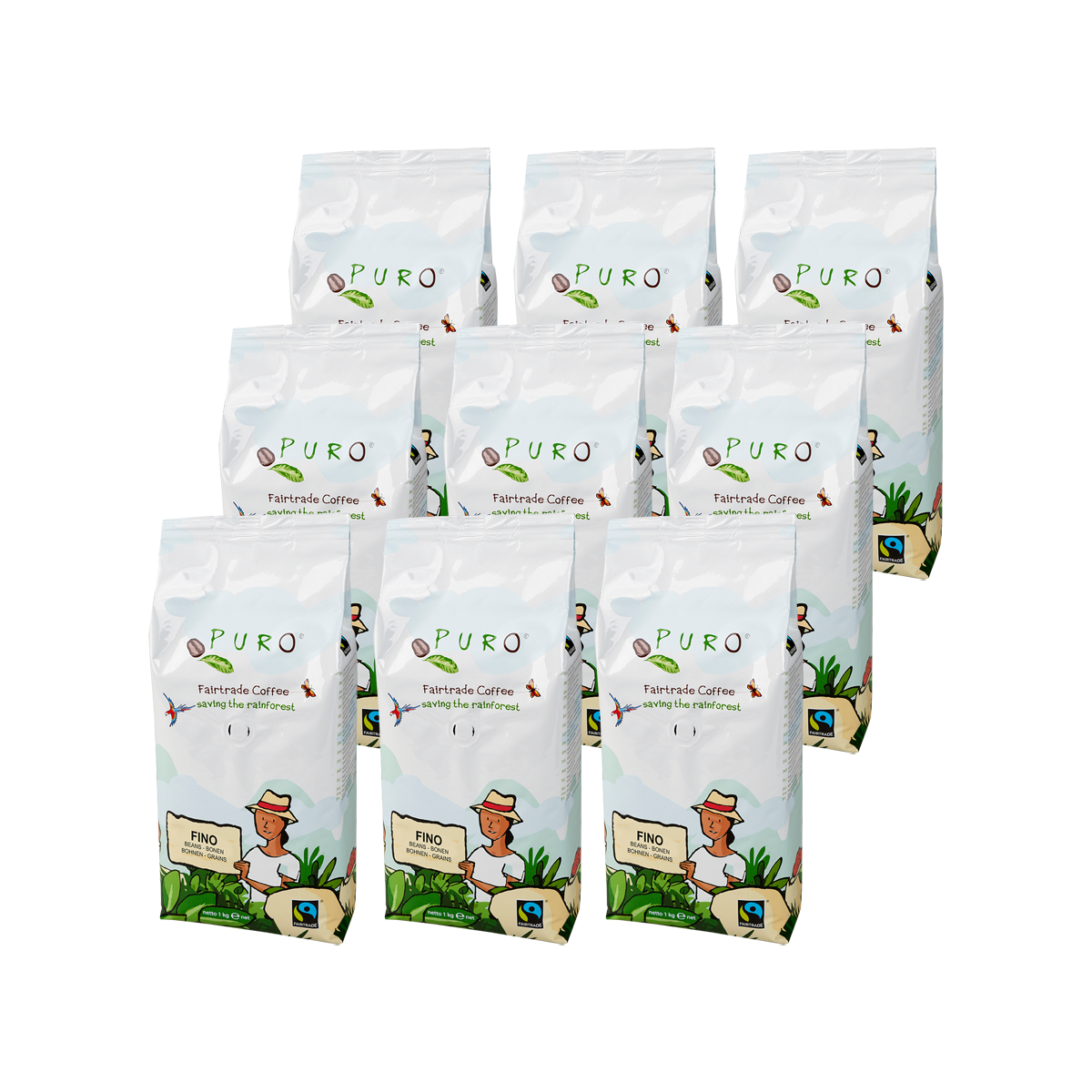 puro fino kaffebønner 9 kg