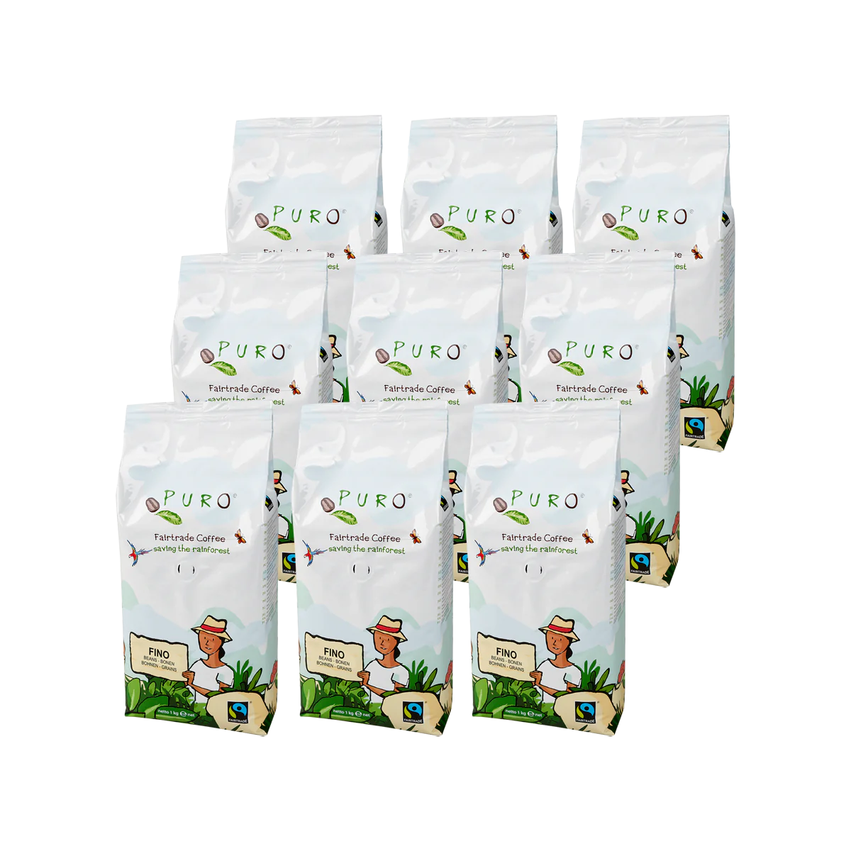 puro fino kaffebønner 9 kg