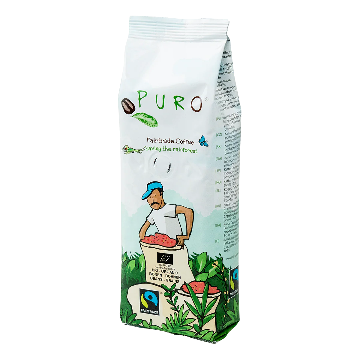 Puro Organic Kaffebønner 250 g.