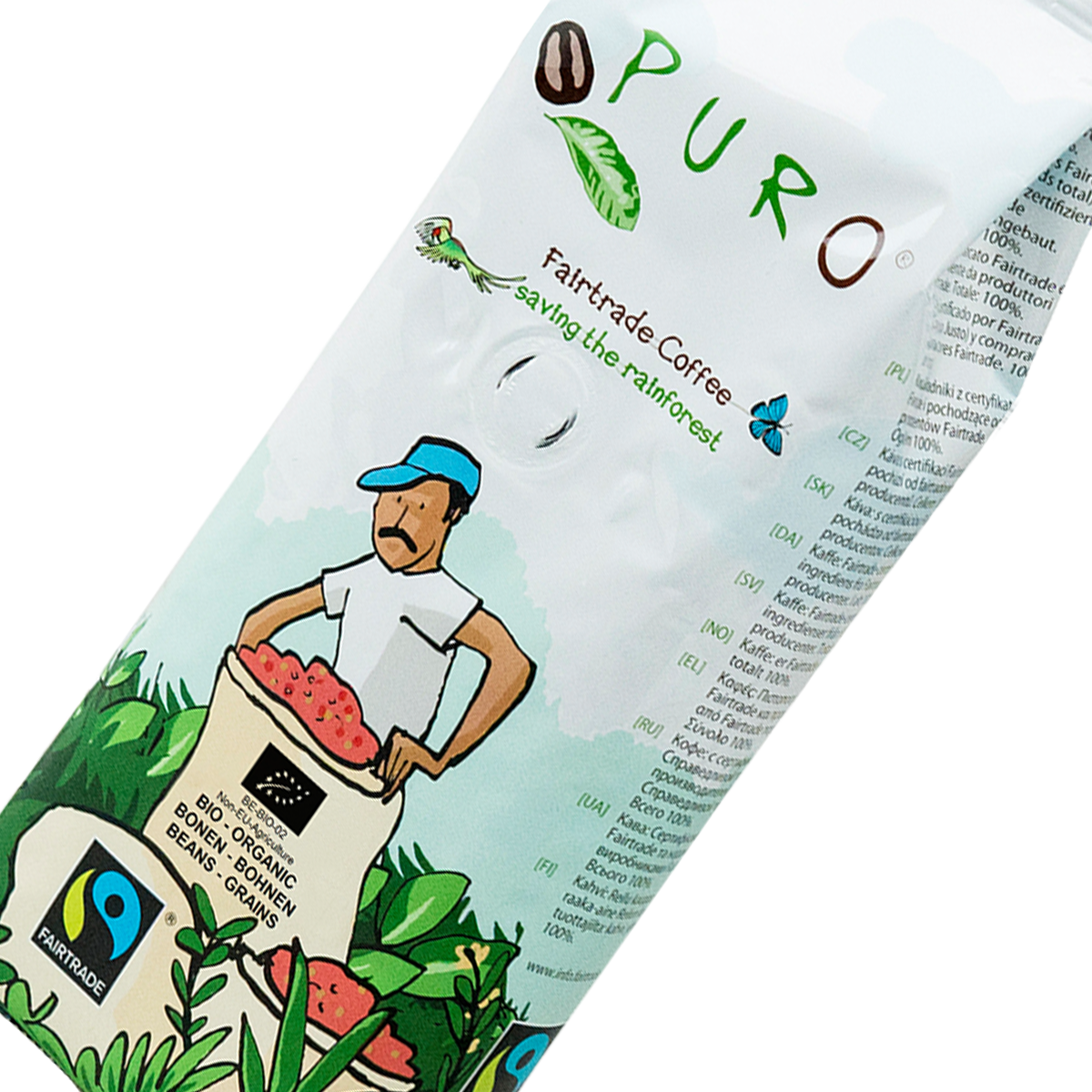 Puro Organic Kaffebønner 250 g.