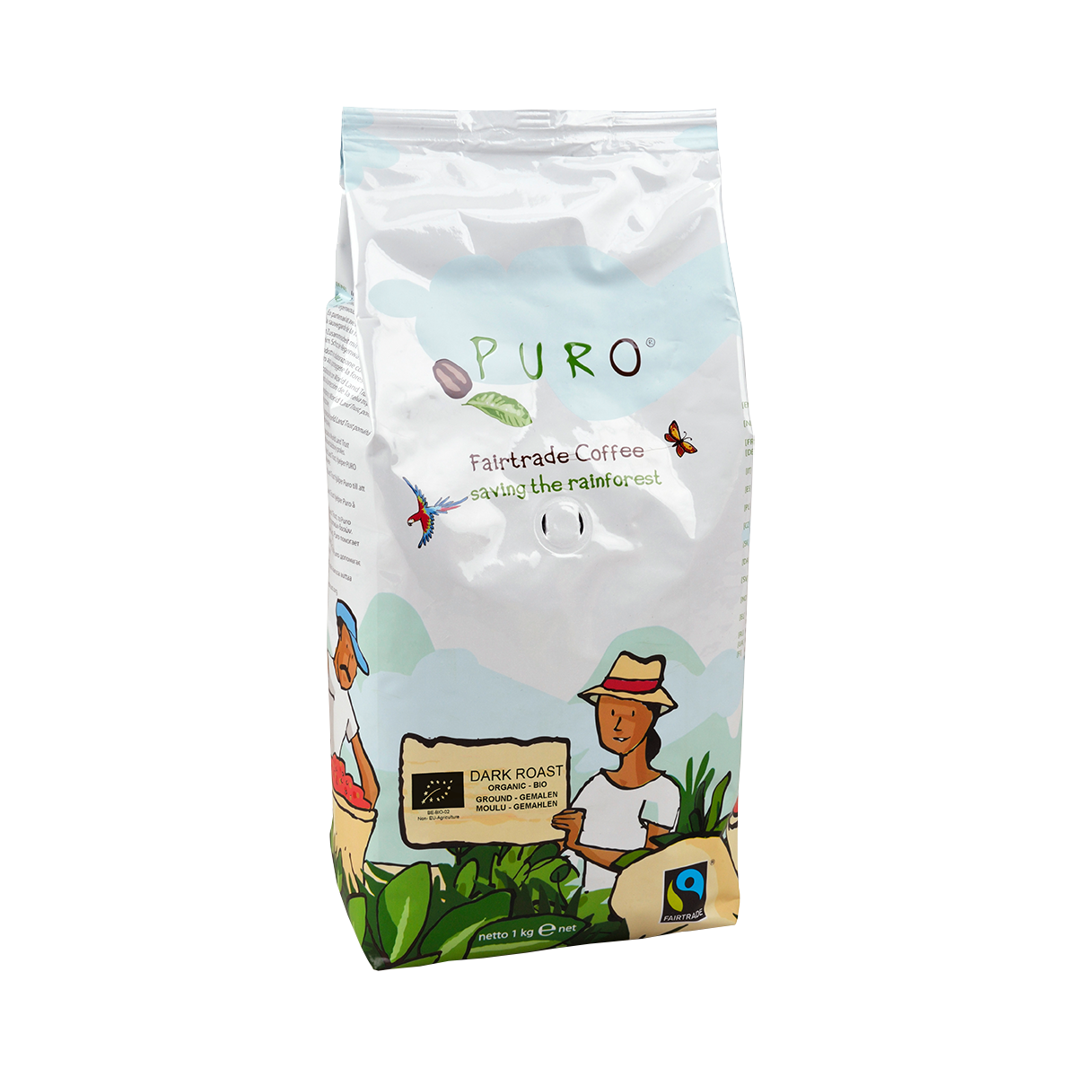 puro organic darkroast filterkaffe 1 kg