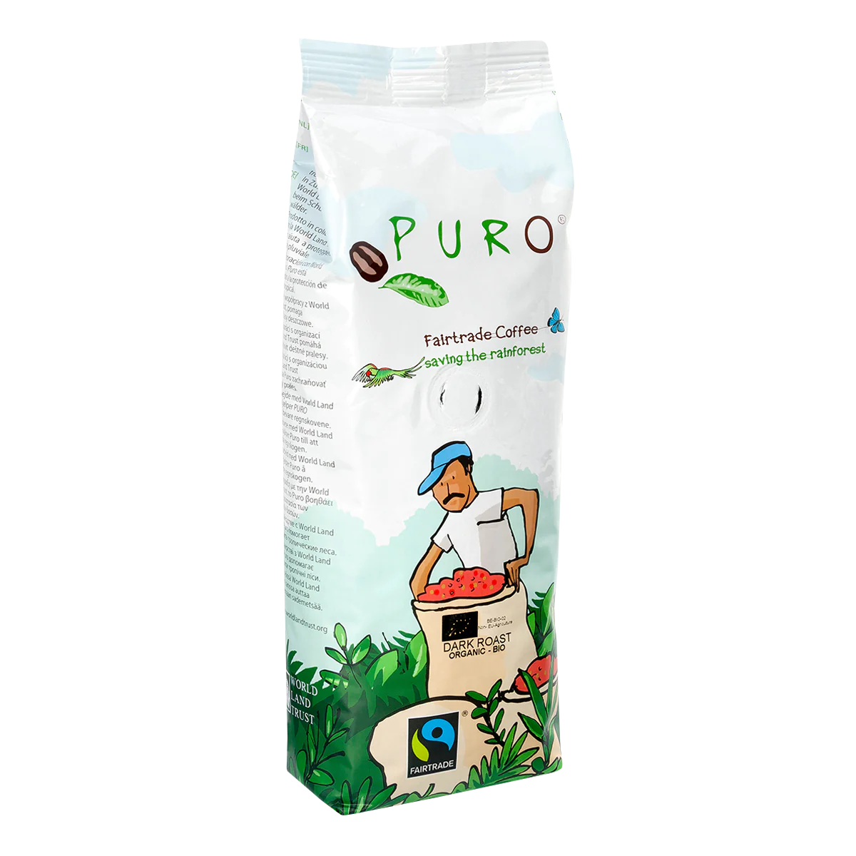 Puro Organic Dark Roast Filterkaffe 250 g.
