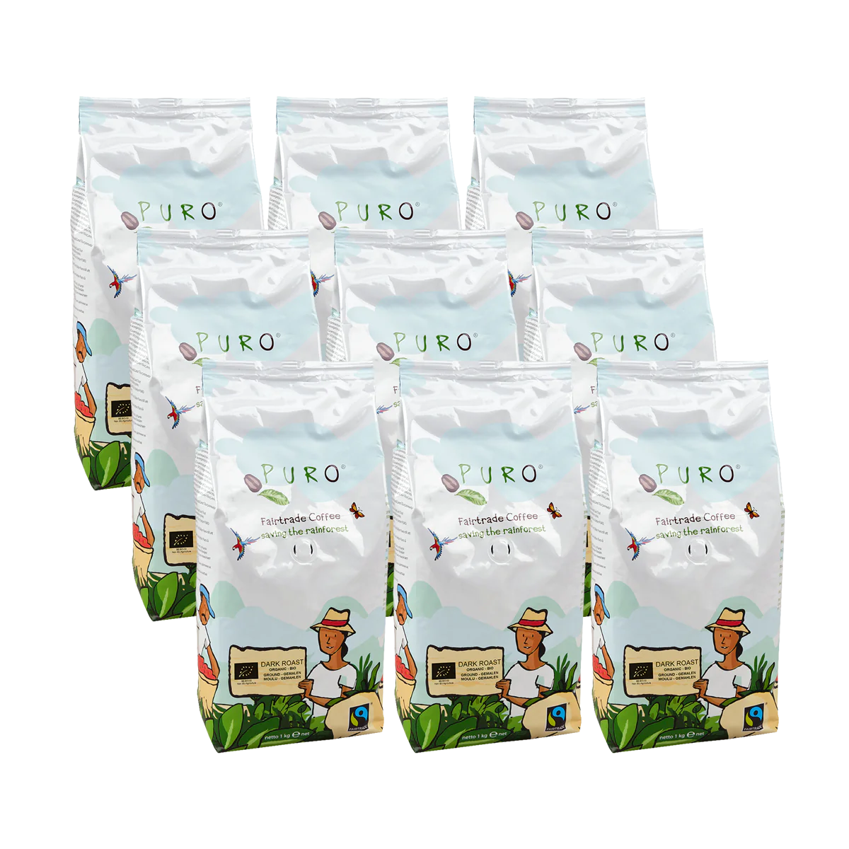 puro organic filterkaffe 9kg