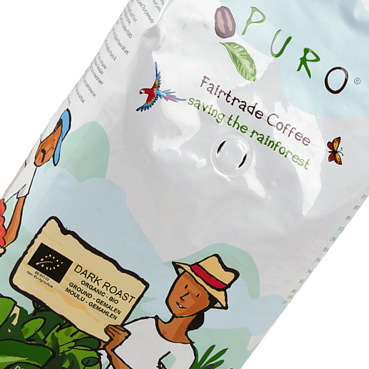 puro organic filterkaffe closeup