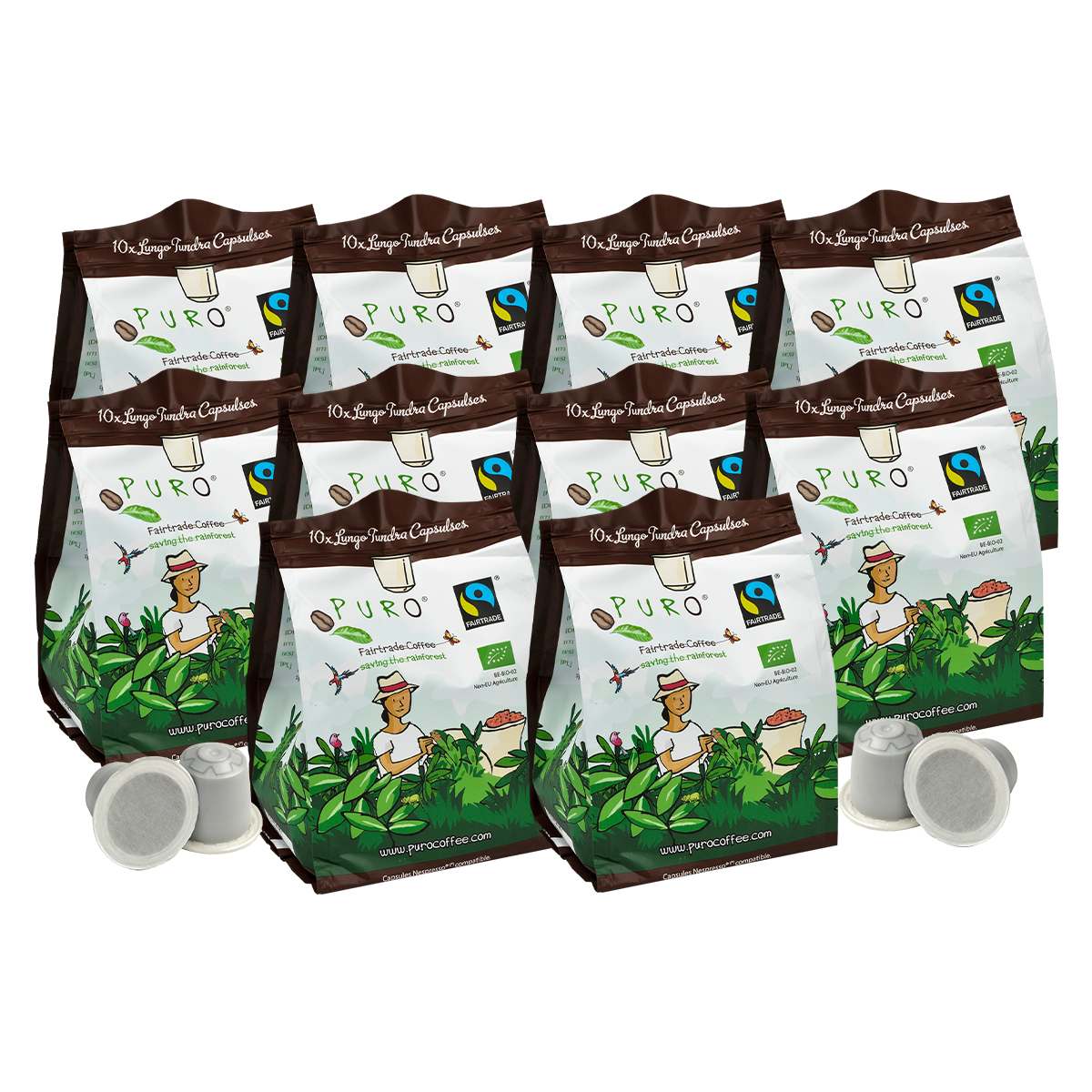 10 poser Puro Tundra kaffekapsler