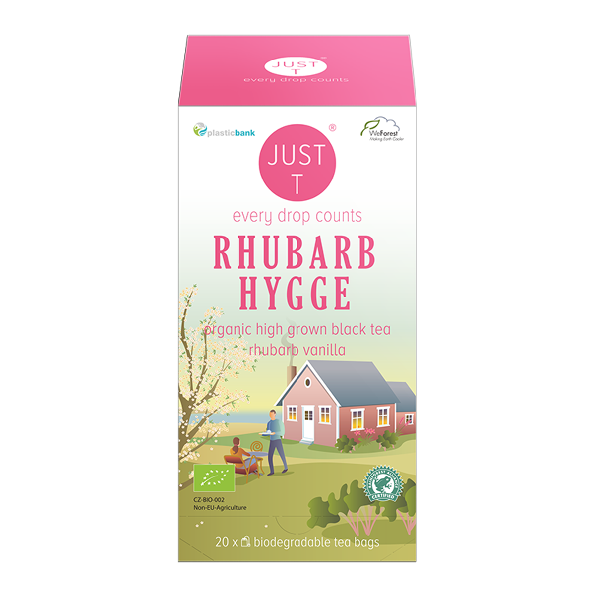 Just t rhubarb hygge brev te