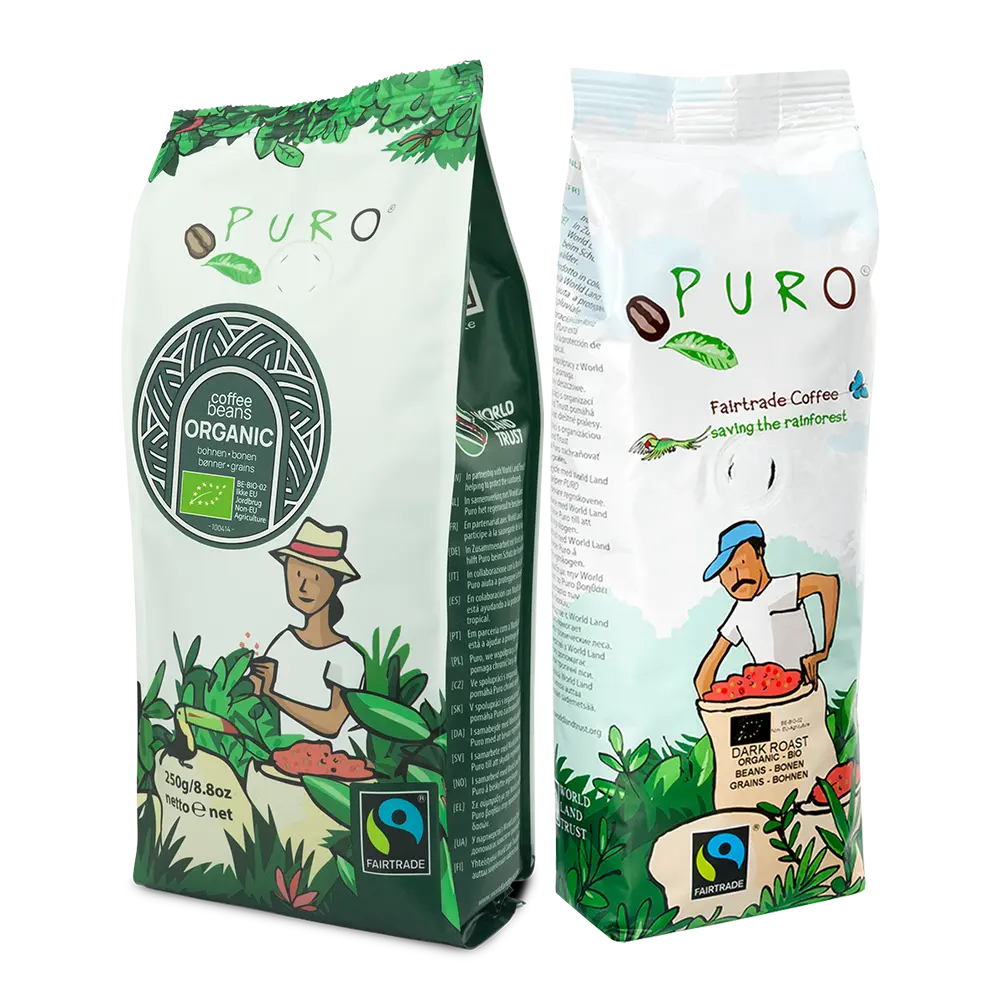 Puro 2x250 gram kaffebønner smagskasse
