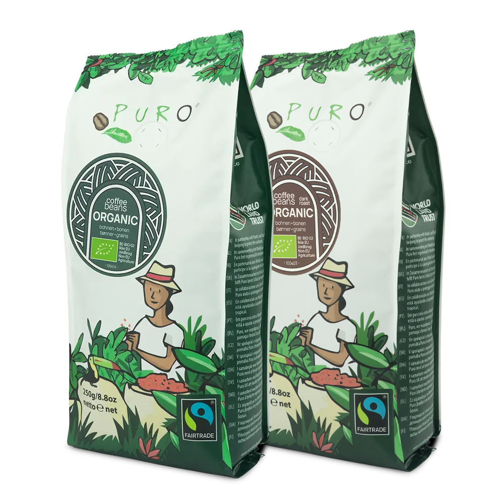 Puro 2x250 gram kaffebønner smagskasse