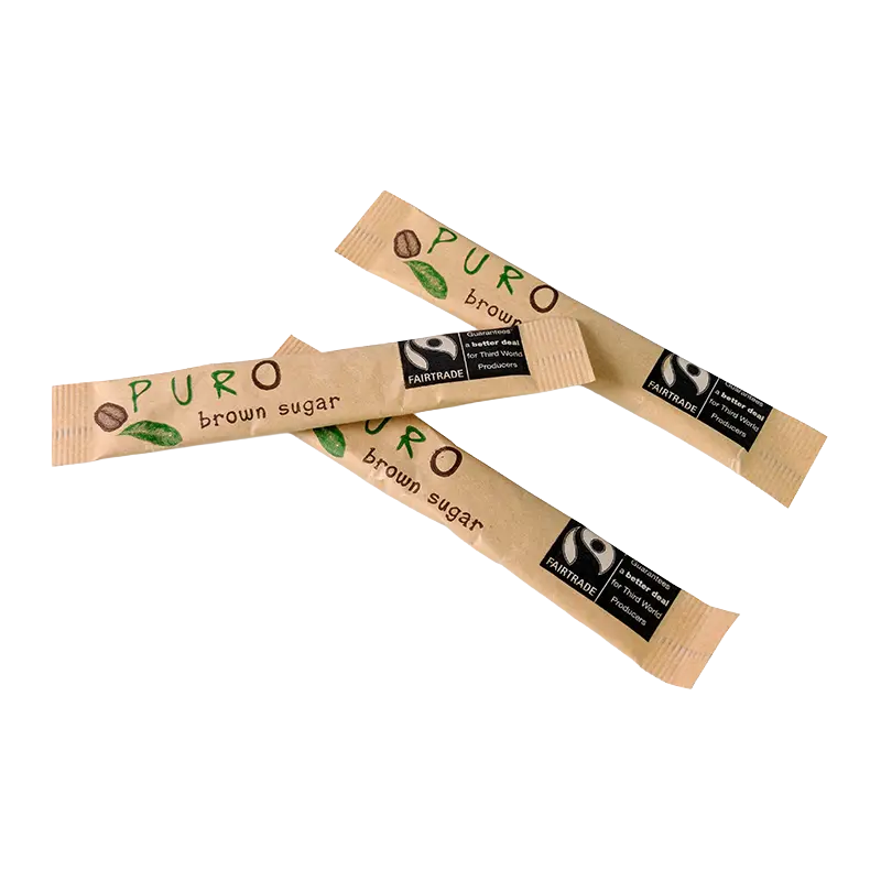 Puro sukkersticks brun 1000 stk.