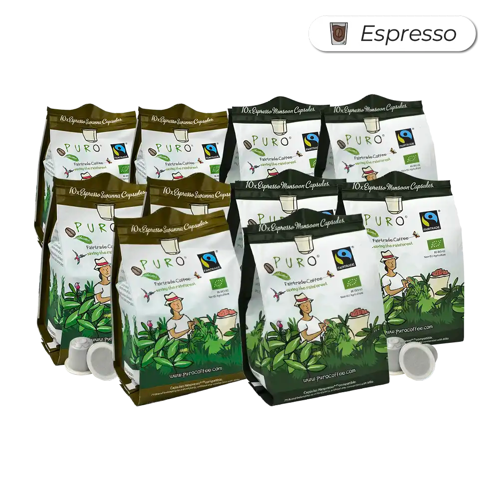 Puro Espresso smagskassen 100 stk. kaffekapsler