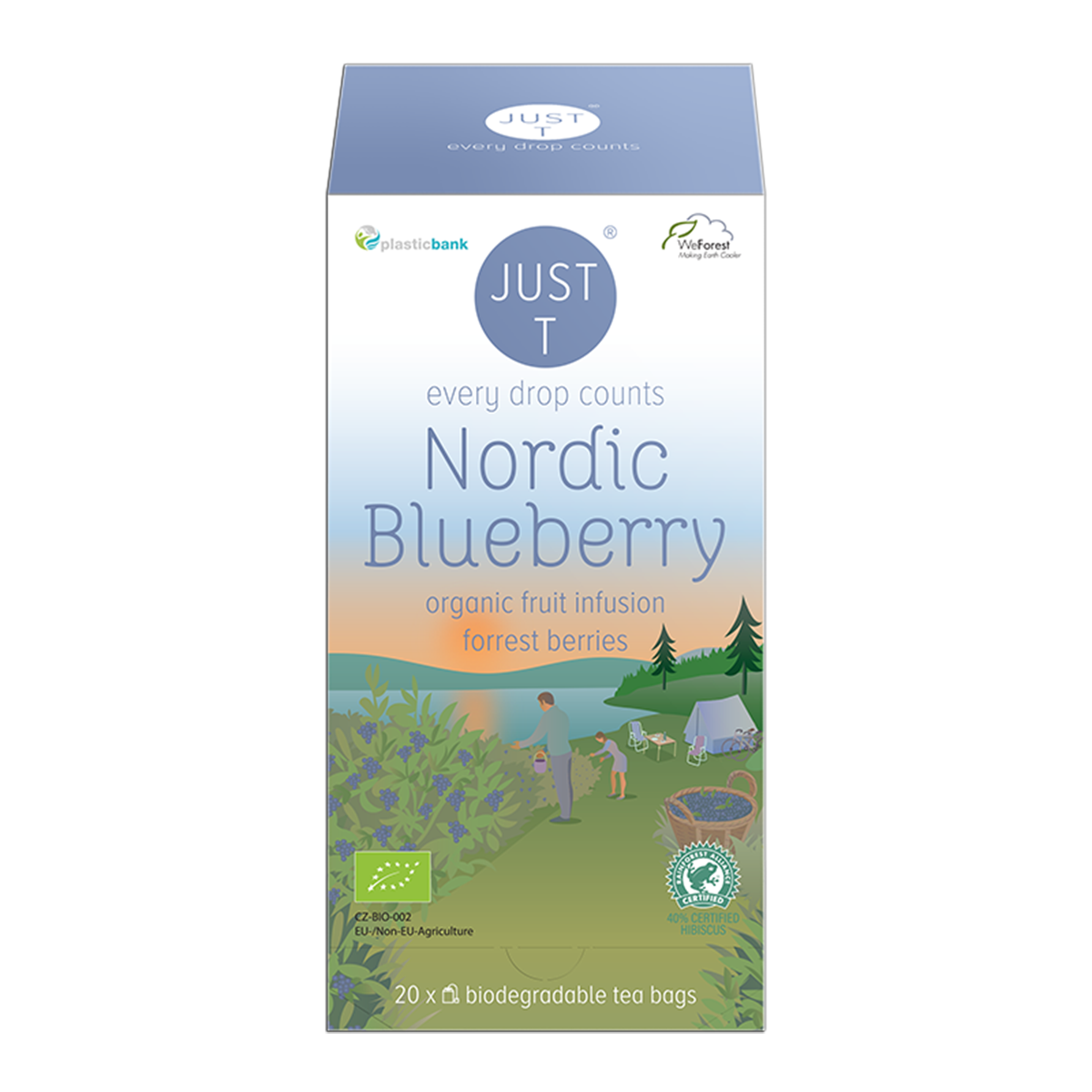 Just T Nordic Blueberry brev te