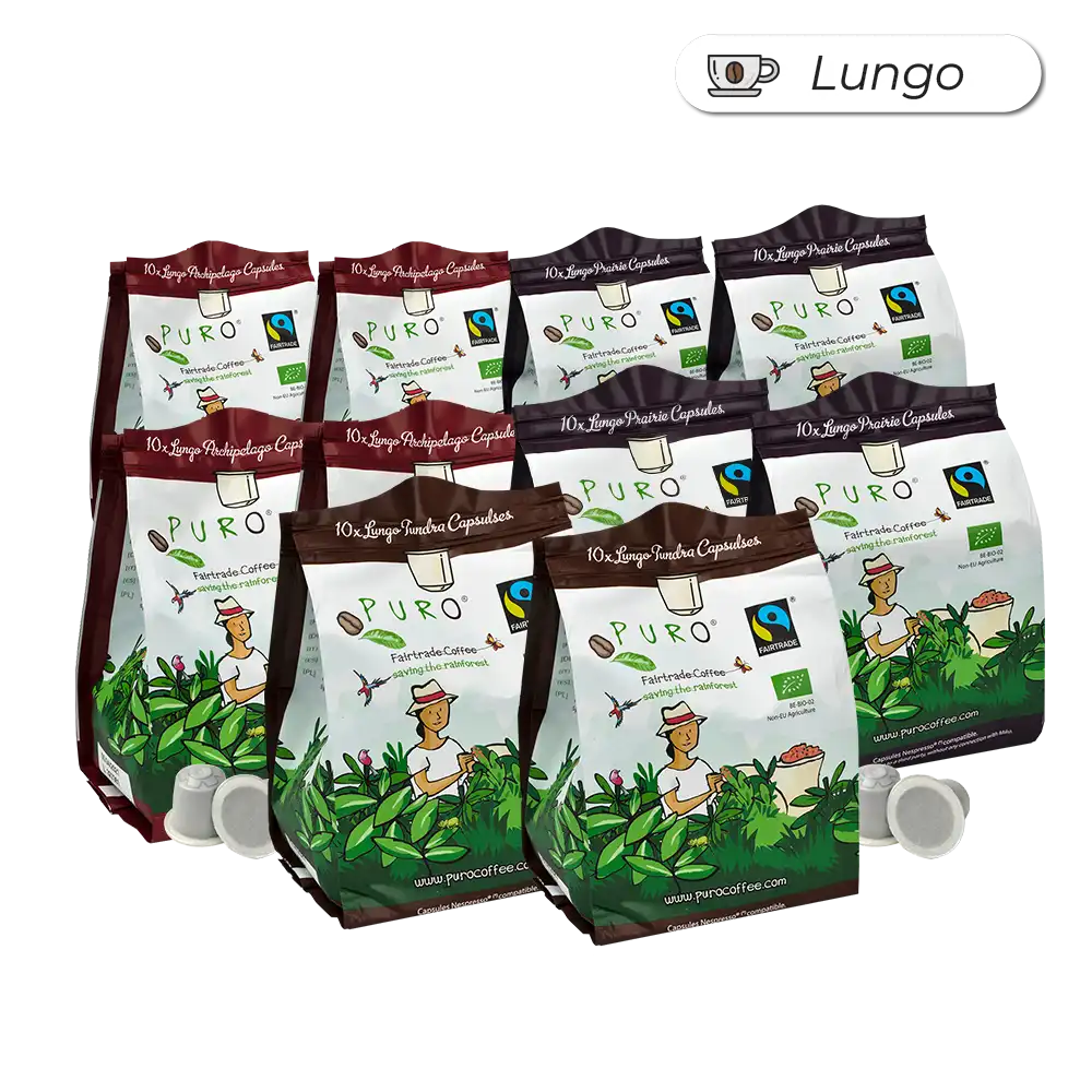 Puro Lungo smagskassen 100 stk. kaffe kapsler