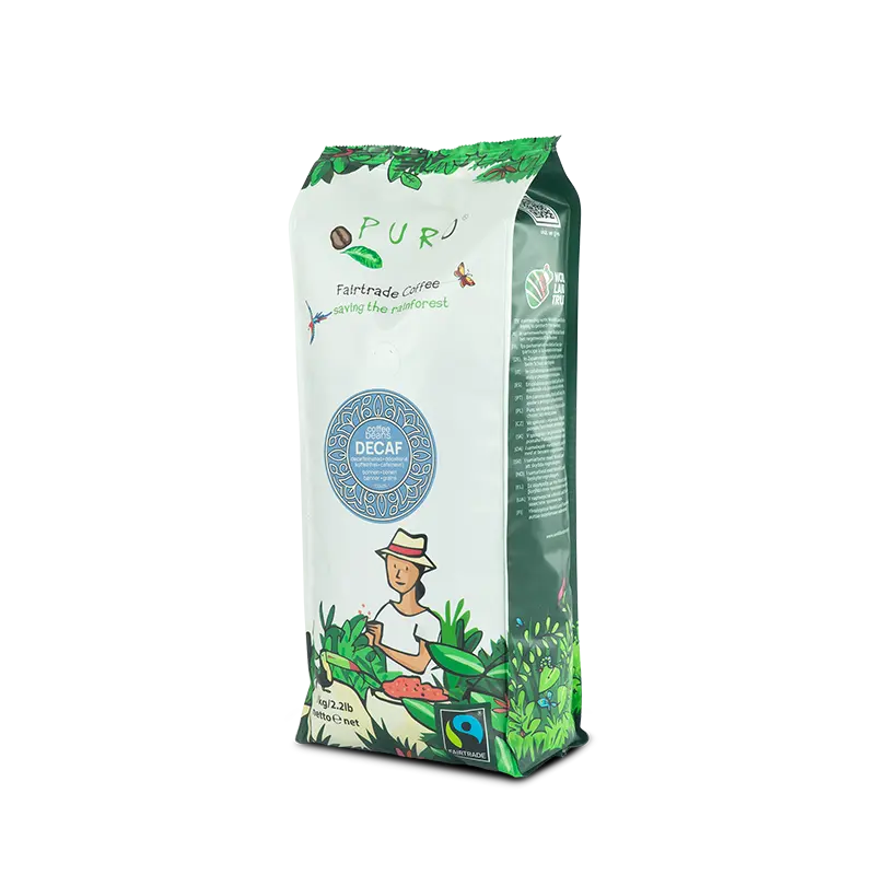 Puro Koffeinfri Kaffebønner 1 kg.
