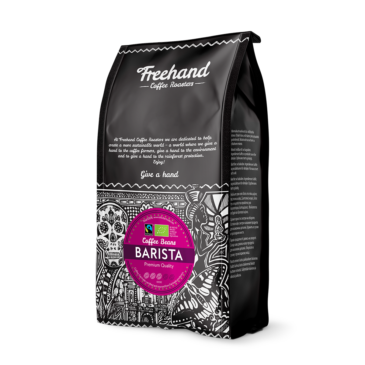 Freehand Barista kaffebønner er en mørkristet kaffeblanding