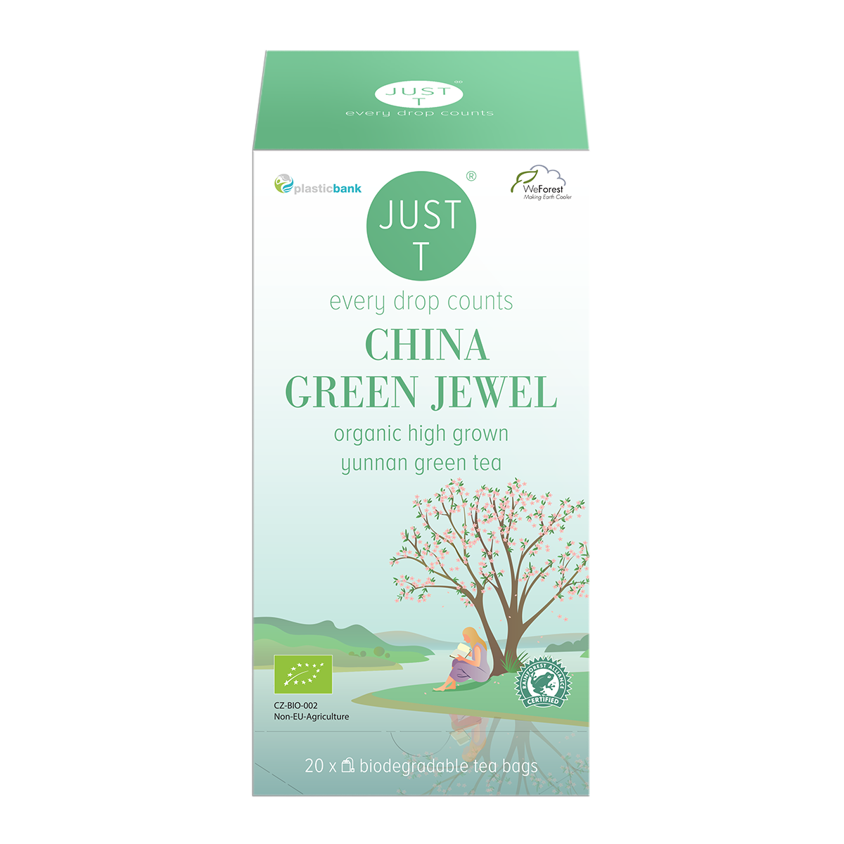 just t china green jewel brev te