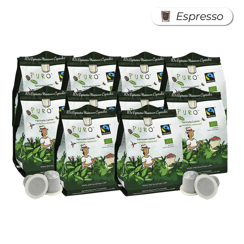 Puro Monsoon 100 stk. Espresso kaffe kapsler
