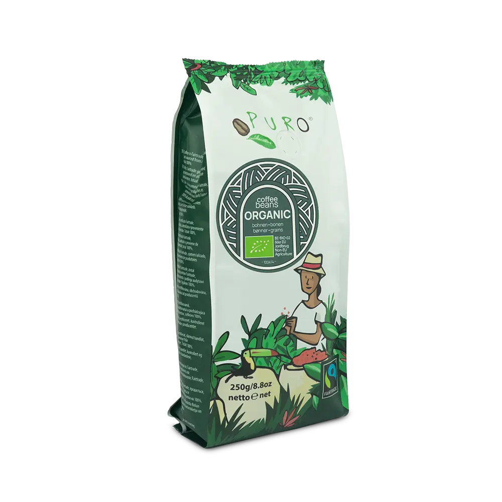 Puro Organic Kaffebønner 250 g.