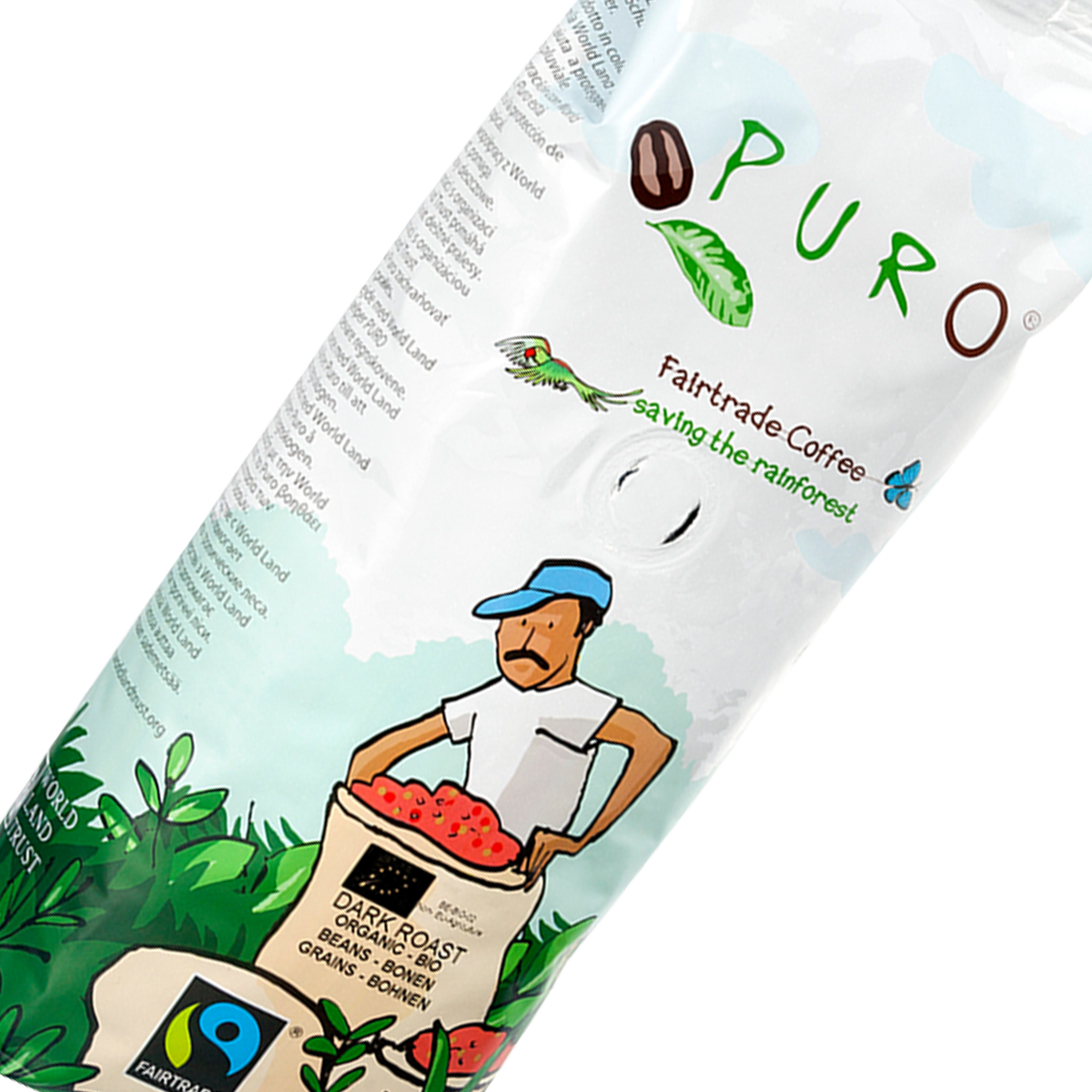 Puro Organic Dark Roast Kaffebønner 250 g.