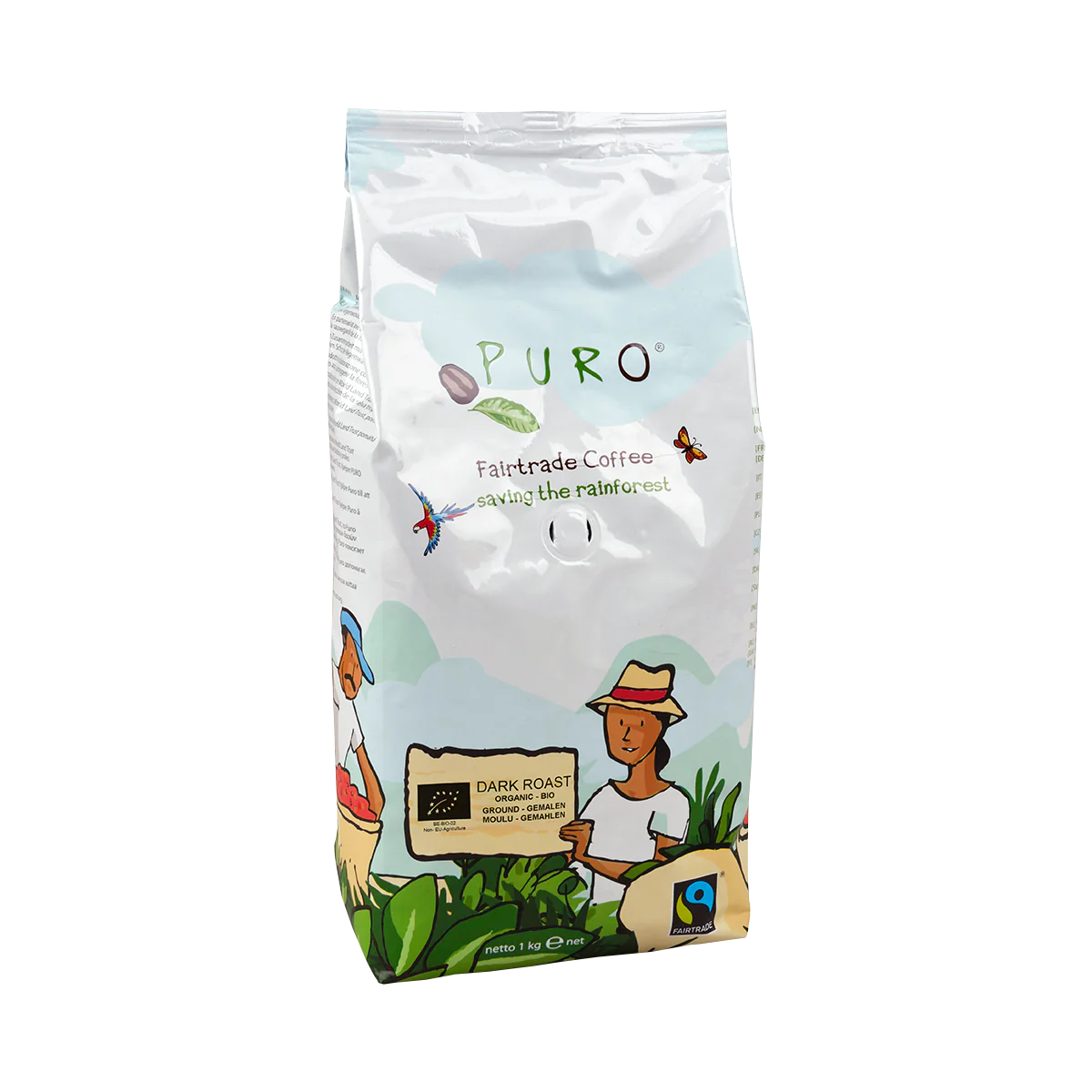 puro organic darkroast filterkaffe 1 kg
