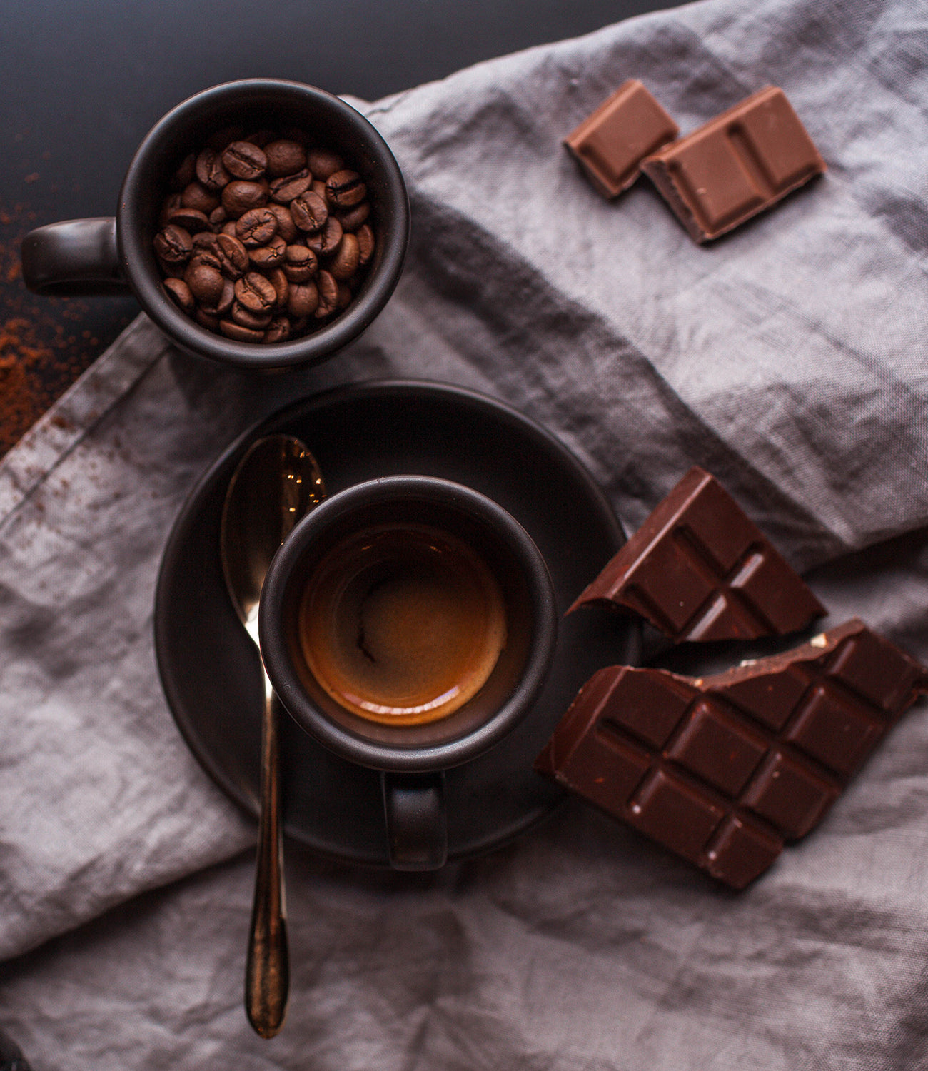 Tilbud header billeder af kaffe og chokolade
